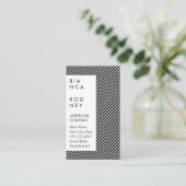 旋回パターンとストライプ 名刺 (スタンド正面)