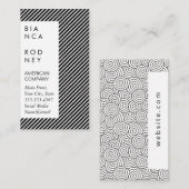 旋回パターンとストライプ 名刺 (正面/裏面)