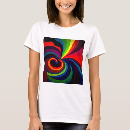 旋回パターンデザインサイケデリック- Art Colors Tシャツ (正面)