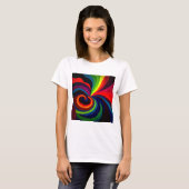 旋回パターンデザインサイケデリック- Art Colors Tシャツ (正面フル)