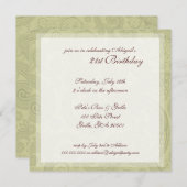 旋回パターンバースデーパーティ招待状 招待状 (正面/裏面)