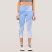 旋回パターンパステルグラデーションブルー カプリレギンス (正面)