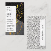 旋回パターン石板金ゴールドスパッタ 名刺 (正面/裏面)