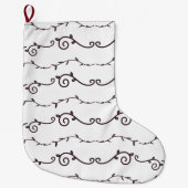 旋回パターン（の模様が）あるする ラージクリスマスストッキング (正面)