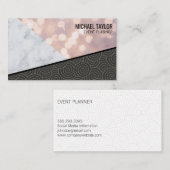 旋回パターン《写真》ぼけ味と大理石カラーブロック 名刺 (正面/裏面)