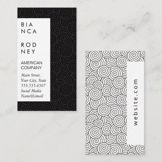 旋回パターン 名刺 (正面/裏面)