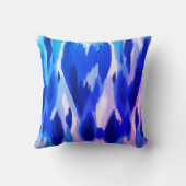 旋回パタ鮮やかーンの抽象芸術背景 クッション (裏面)