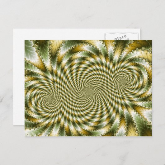旋回フラクタル3 – フラクタル葉書 ポストカード (正面/裏面)