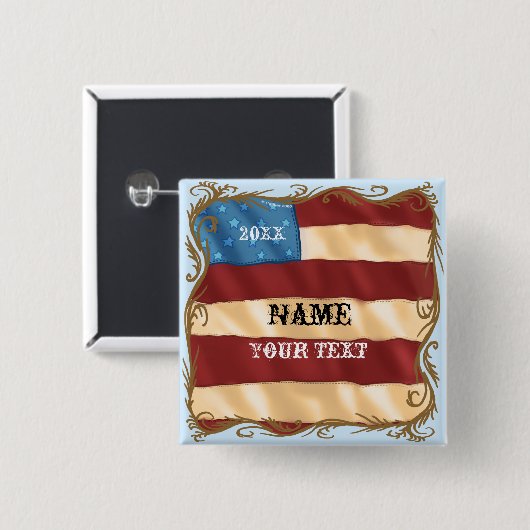 旋回フラグ 缶バッジ (正面&裏面)