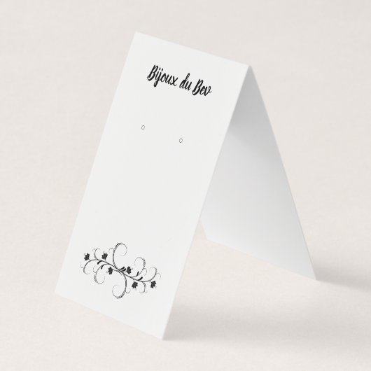 旋回フローラテントセルフスタンドイヤリングディスプレイカード 名刺 (正面)