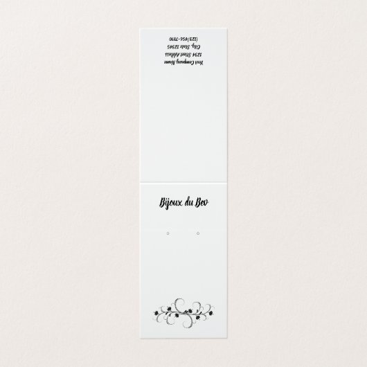 旋回フローラテントセルフスタンドイヤリングディスプレイカード 名刺 (外部フラット)