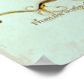 旋回モダンツリールーツリーフアンティーク羊皮紙 ポスター (角)