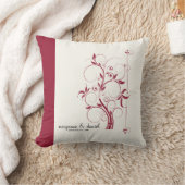 旋回モダンフローリッシュスクロールヴィンテージリーフパターン クッション (ブランケット)