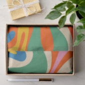 旋回モダンレトロトリップ(幻覚体験)のようなカラフル抽象芸術 薄葉紙 (ギフト)