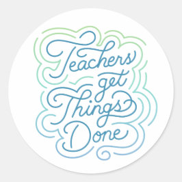 旋回モダン先生が行うステッカー ラウンドシール