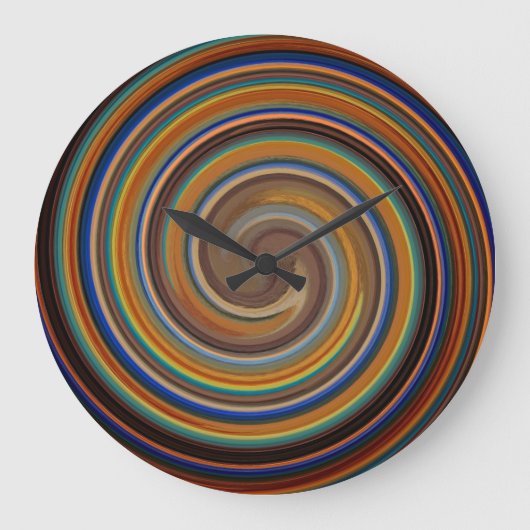 旋回モダン抽象芸術アート#23 ラージ壁時計 (正面)