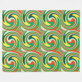 旋回モダン抽象芸術アート#2 フリースブランケット (正面(横))