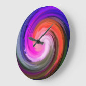 旋回モダン抽象芸術アート#34 ラージ壁時計 (傾斜)