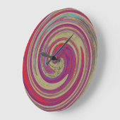 旋回モダン抽象芸術アート#43 ラージ壁時計 (傾斜)