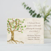 旋回モダン木根リーフアンティーク 招待状 (スタンド正面)