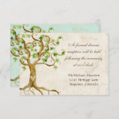 旋回モダン木根リーフアンティーク 招待状 (正面/裏面)