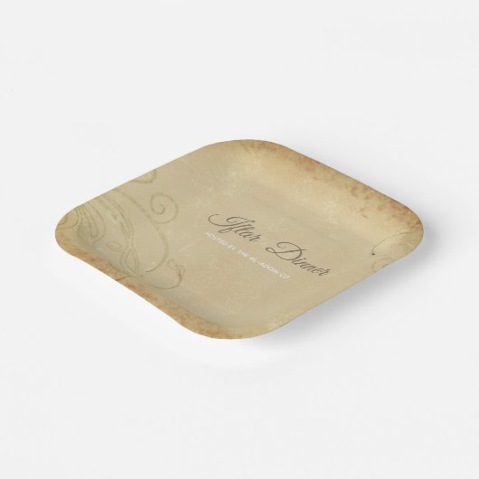 旋回ヴィンテージフローラ-Iftar ペーパープレート (傾斜あり)