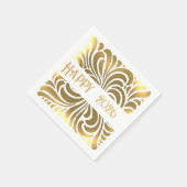 旋回ヴィンテージ日本の抽象芸術-happy 2023 スタンダードカクテルナプキン (角)