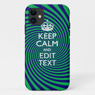 旋回保グラフィックのCalm文字鮮やか。 iPhone 11 ケース