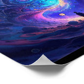 旋回宇宙ワープサーレアル絵画ズプリント ポスター (角)