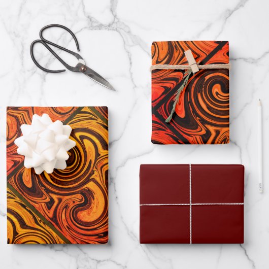 旋回巻き紙フラットシートセット3 ラッピングペーパーシート (正面)