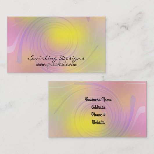旋回抽象芸術アートデザイン 名刺 (正面/裏面)
