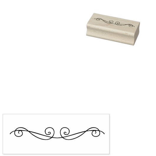 旋回文字ディバイダーウッドアートスタンプ ラバースタンプ (押印)