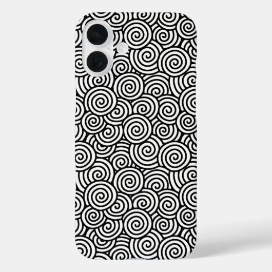 旋回日本のパターン – 白と黒 Case-Mate iPhoneケース (裏面)