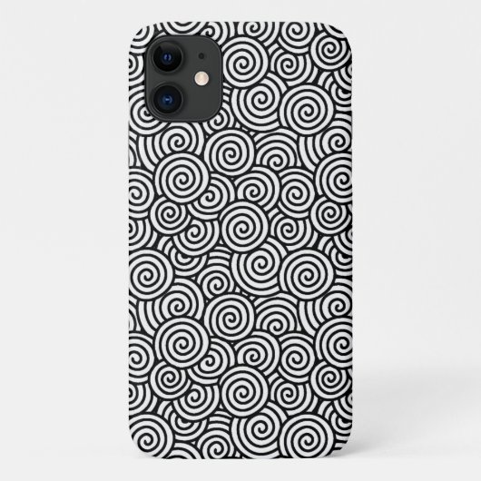 旋回日本のパターン – 白と黒 Case-Mate iPhoneケース (裏面)