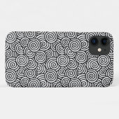 旋回日本のパターン – 白と黒 Case-Mate iPhoneケース (裏面(横))