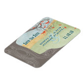 旋回木の木の愛の鳥の粒の日付を保存 マグネット (左側)