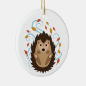 旋回秋ハリネズミ セラミックオーナメント (右)