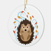 旋回秋ハリネズミ セラミックオーナメント (左)