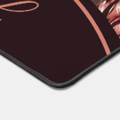 旋回素晴らしバラフェイク金ゴールド個人イニシャル デスクマット (コーナー)