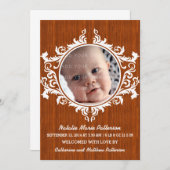 旋回素朴ベビー発表 案内状 (正面/裏面)