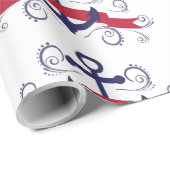 旋回航海の模様の船エレガントいかり ラッピングペーパー (ロールコーナー)