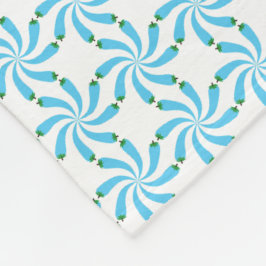 旋回花びらパターン フリースブランケット