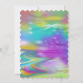 旋回銀河系ハッピーバースデーフラットカード サンキューカード (裏面)