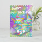 旋回銀河系ハッピーバースデーフラットカード サンキューカード (スタンド正面)
