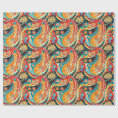 旋回鮮やからせん状と幾何はっきりしたデザイン ラッピングペーパー (フラット)