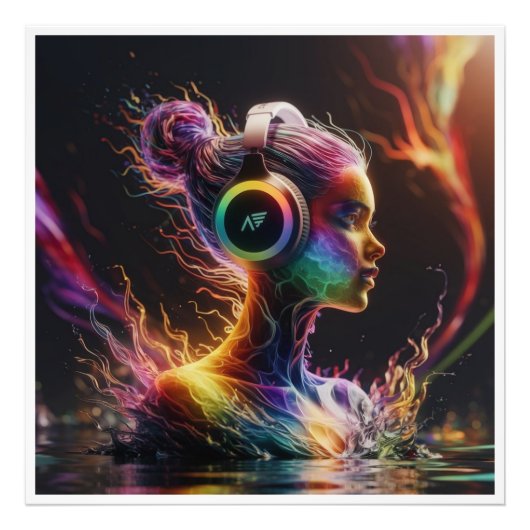 旋回鮮やかパター絵を描ンのある3D水 フォトプリント            (正面)