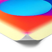 旋回鮮やか抽象芸術アート ポスター (角)