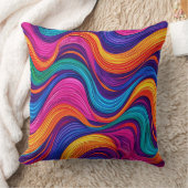 旋回鮮やか抽象芸術テクスチャ クッション (ブランケット)