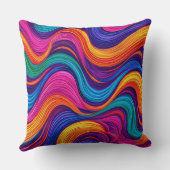 旋回鮮やか抽象芸術テクスチャ クッション (裏面)
