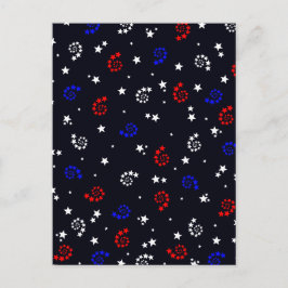 旋回7月4日スター – 7月4日 ポストカード